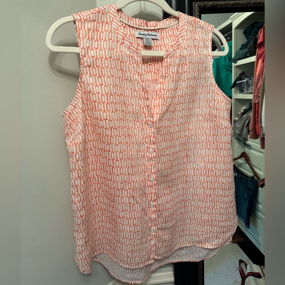 Tommy Bahama sleeveless linen top